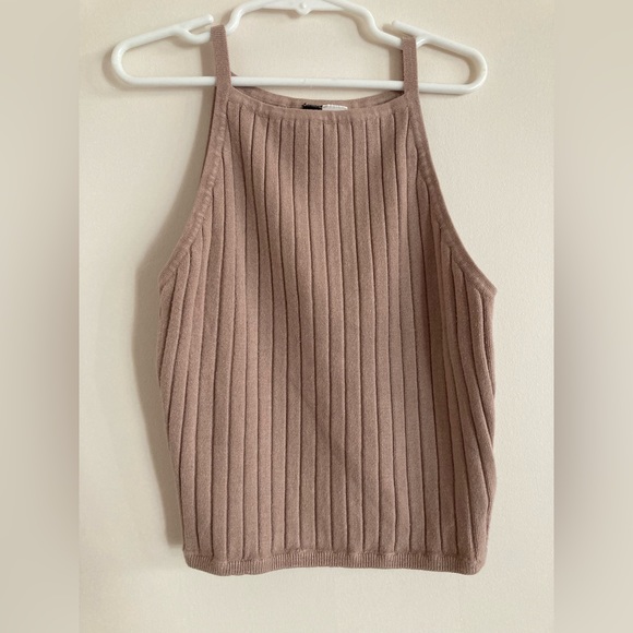 h&m light pink halter cropped top - Picture 1 of 4